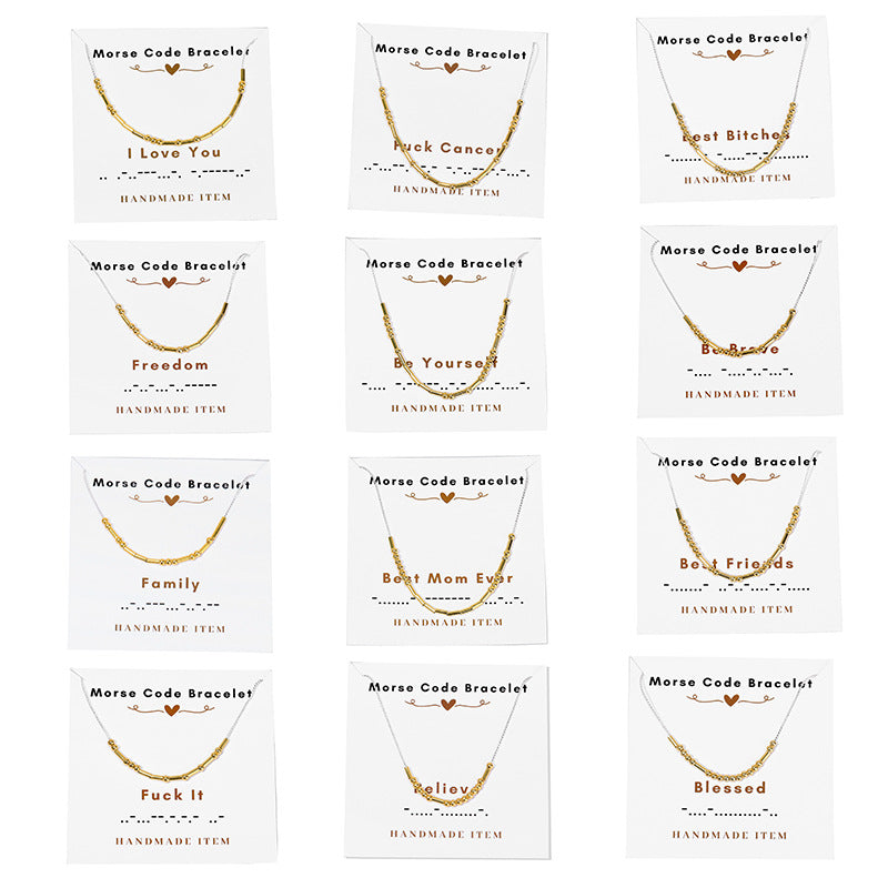 Morse code necklace alphanumeric couple personalized collarbone chain necklace